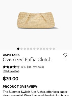 Capittana Natural Raffia Clutch